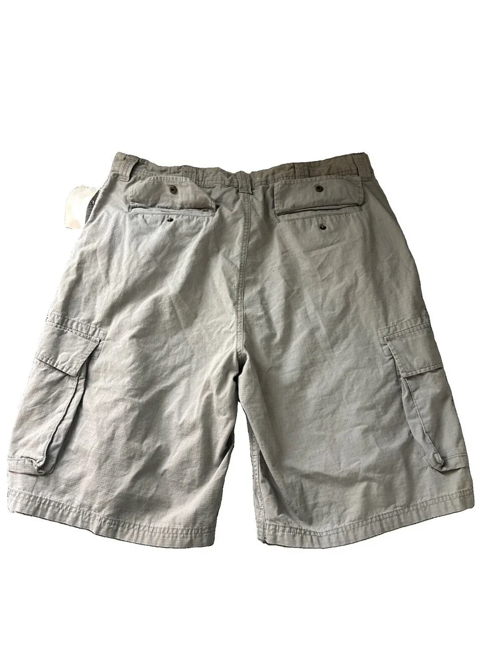 NWT Chaps Denim Mens Cargo Shorts Size 36 Gray Cotton Casual Utility K21704 New
